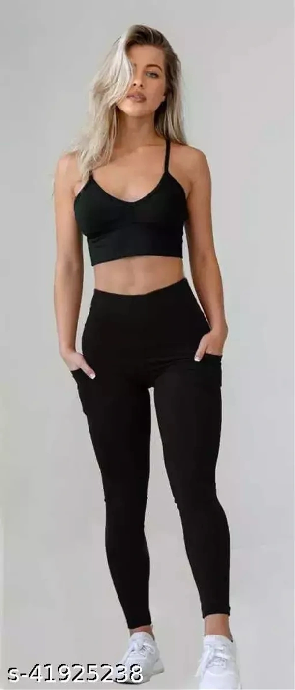 Black Yoga Pants - Black, 26