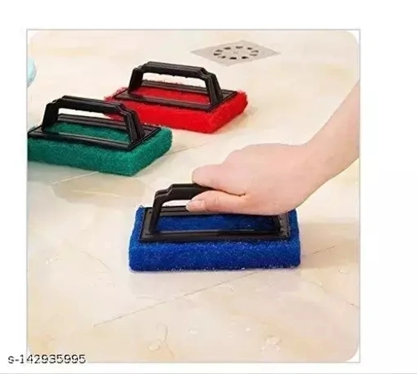 Scrubber Brush for Bathroom Kitchen Floor Cleaner, Floor Scrub Pad, Tile Cleaning Scrubber Brush, Sink Cleaning Brush (Pack of 1) - Free Size