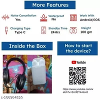 New Combo i7s TWS Wireless Bluetooth Airpods & Wired Headphone Extra Bass Combo offer - Free Size