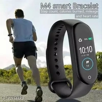 M4 band.  Full Touch Screen Bluetooth Smart watch with Body Temperature, Blood Pressure, Heart Rate & with All 3G/4G/5G Android & iOS  for Men & Women (Black)3 - Black, Free Size
