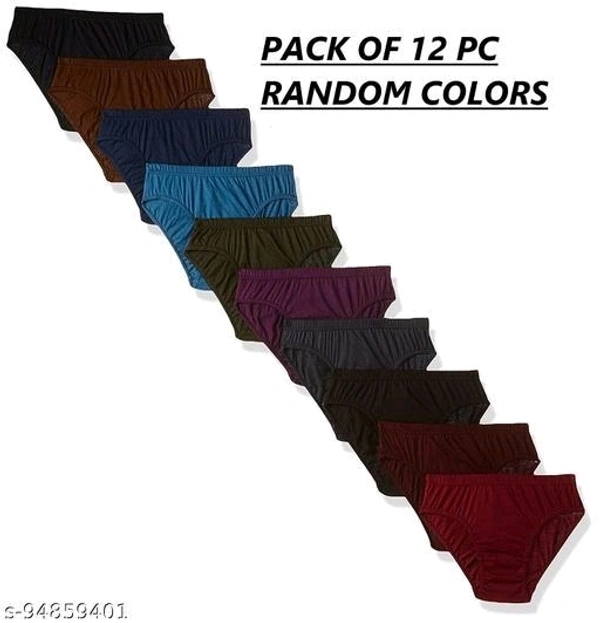 PURE COTTON PLAIN PANTY (PACK OF 12) - S