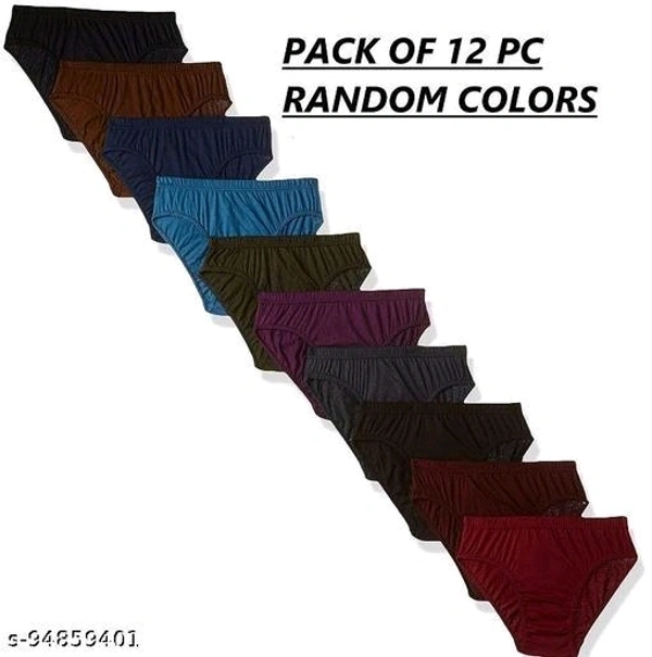 PURE COTTON PLAIN PANTY (PACK OF 12) - S