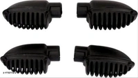 Realon Bajaj Pulsar 150/220 Motorcycle Turn Signal Indicator Light Lamp Blinkers Grill Covers Plastic Black (Bike Headlight Grill Covers) Set of 4 pcs - Free Size