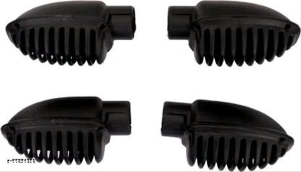 Realon Bajaj Pulsar 150/220 Motorcycle Turn Signal Indicator Light Lamp Blinkers Grill Covers Plastic Black (Bike Headlight Grill Covers) Set of 4 pcs - Free Size
