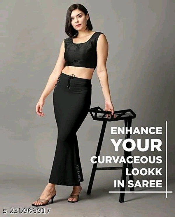 fishcut beige Saree Shapewear Petticoat for Women, Microfibre,Petticoat,Skirts for Women,Shape Wear Dress for Saree - Black, S