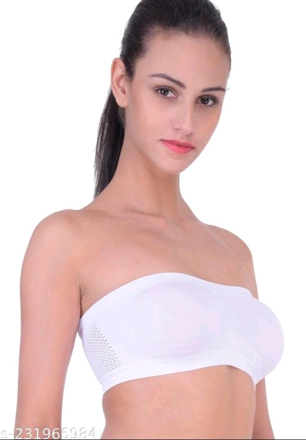 1To Finity Seamless Strapless Tube Bra Combo Pack for Women/Girls (Non Padded, Non Wired),super stretch fabric provides comfort and flattering fit and feel,Removable Clear Straps & Pads. Seamless Wirefree Strapless Bras. - S