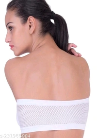 1To Finity Seamless Strapless Tube Bra Combo Pack for Women/Girls (Non Padded, Non Wired),super stretch fabric provides comfort and flattering fit and feel,Removable Clear Straps & Pads. Seamless Wirefree Strapless Bras. - S