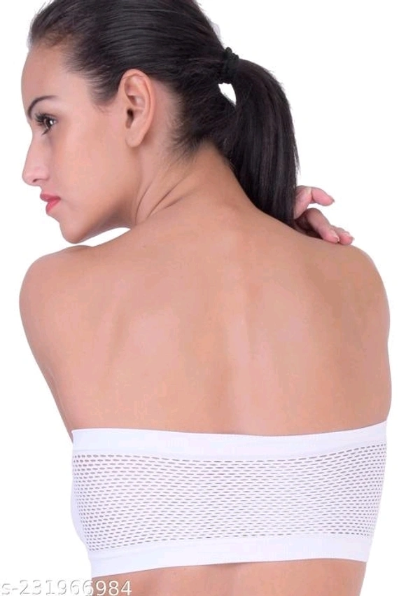 1To Finity Seamless Strapless Tube Bra Combo Pack for Women/Girls (Non Padded, Non Wired),super stretch fabric provides comfort and flattering fit and feel,Removable Clear Straps & Pads. Seamless Wirefree Strapless Bras. - S