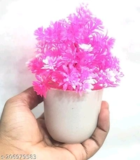 5 Set Artificial flower with Pot for Home Decor Living Room Office Desk Top Mini Planter Decorative Samll Succulent Bonsai Plant with Pots Indoor, Festival Gift - Free Size