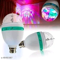X  Pulse 360 Degree LED Crystal Rotating Bulb Magic Disco LED Light,LED Rotating Bulb Light Lamp for Party/Home/Diwali Decoration (Pack of 2) - Free Size