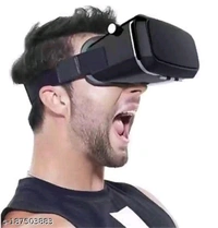 TZ Vr Pro Virtual Reality 3D Glass Hand Set Black color - Free Size
