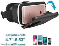 TZ Vr Pro Virtual Reality 3D Glass Hand Set Black color - Free Size