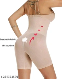 Waist Shapewear for Women Anti Rolling Strip Tummy Tucker Women Slimming Panties Shapewear for Women Tummy and Shape wear Dress for Tummy Shaper for Women Shaper (Beige) - Free Size