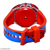 3D Action Figure Spiderman Face Based Toy Design Digital Glowing Watch with Disco Music and Blinking Lights for Kids | for Boys Girls- Good Birthday Return Gift - Free Size