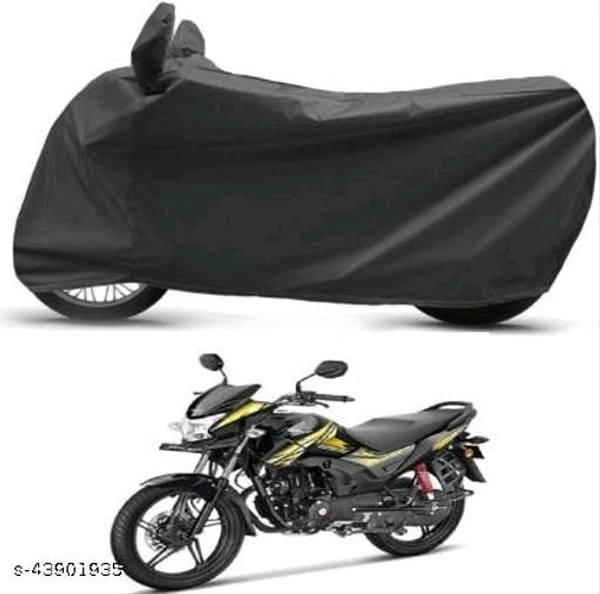 Water Resistant Bike Cover/ Two Wheeler Body Cover For Honda Shine/ Honda CB Shine Black - Free Size