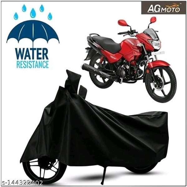 Hero Glamour Black Bike Cover Water Resistant Protection in All Weather Conditions, ( Dust Proof, UV Rays Protection) Bike & Scooty Cover Universal Size - Free Size