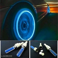A4S AUTOMOTIVE & ACCESSORIES LED Fireflys Wheel Valve Cap for Bicycle, Motorcycle and Cars (Blue) - Set of 2 Motorcycle LED Lights - Free Size