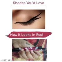 36H waterproof Pencil Eyeliner Pack of 2 + 2 ml  (black) - Free Size