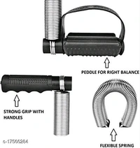 Trends Maker Tummy Trimmer Single Spring Ab Exerciser Fat Burner for Men & Women Ab Exerciser (Black) - Free Size