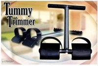 Trends Maker Tummy Trimmer Single Spring Ab Exerciser Fat Burner for Men & Women Ab Exerciser (Black) - Free Size