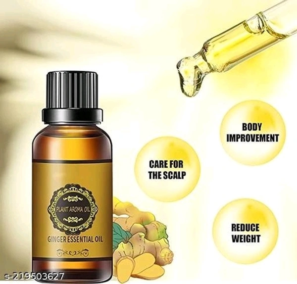 Ginger Essential Oil | Ginger Oil Fat Loss | Fat Burner Fat loss fat go slimming weight loss body fitness oil Shaping Solution Shape Up Slimming Oil For Stomach, Hips & Thigh - Free Size