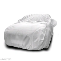 Car Cover for Maruti Suzuki Alto 800 with Mirror Pocket Triple Stitched Bottom Elastic Water Resistant UV Protection & Dustproof Car Cover-Silver Matty - Free Size
