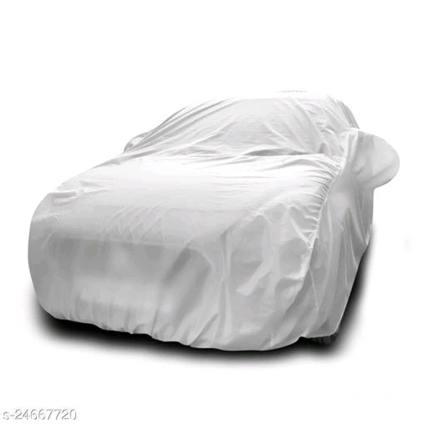 Car Cover for Maruti Suzuki Alto 800 with Mirror Pocket Triple Stitched Bottom Elastic Water Resistant UV Protection & Dustproof Car Cover-Silver Matty - Free Size
