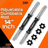 BULLAR 30 kg Gym set 3 feet curl rod pair of dumbbell rods & gym skipping ROPE & gloves  hand gripper Adjustable Dumbbells Exercise Set for home gym - Free Size