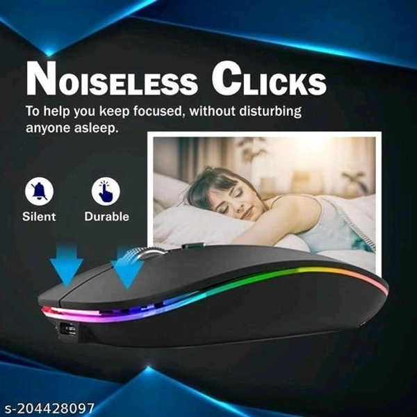 RPM Euro Games Wireless Rechargeable Mouse | For Office & Gaming Use | Adjustable DPI Upto 1600 | 2.4 Ghz Nano USB Adapter - Free Size