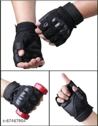 uRock Riding, Cycling, Mountain Bike, Half Finger Anti-Slip Gloves for Men and Women (Free Size) (Black) - Free Size