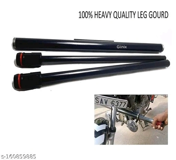 Strong Double Rod Open Leg Guard for Splendor Bike Crash Guard (Hero) - Free Size