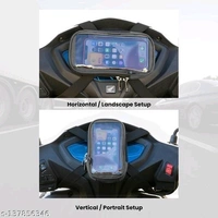 Yumin Universal Mobile holder Bag Pouch for Scooter Scooty Activa Jupiter Phone Cover| Bike Mobile Stand| Bike Accessories (Grey) - Free Size