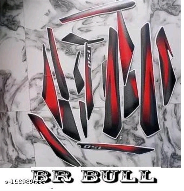 Pulsar 150  red  black bike sticker full bodykit - Free Size