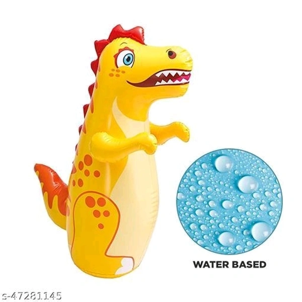 NHR Inflatable Tiger Hit Me Toy for Kids- Water Filled Base BOP for Toddlers, PVC Punching Bag for Kids, Hit Me Toys, BOP for Kids, Sand Filled Base BOP, Punching Bag, Inflatable Toy, Khilona (Yellow) - Free Size