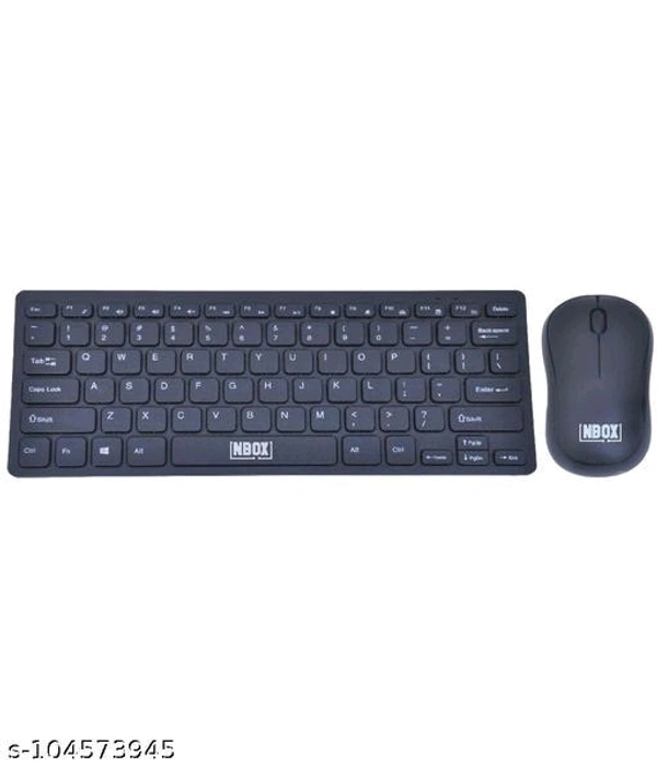 NBOX Wireless Keyboard and Mouse Combo | With 1 Nano Receiver | 2.4G Connection | No Latency | Batteries Not Included Keyboard & Mouse Sets - Free Size