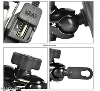 Vagary Bike Mobile Holder and Phone Holder with USB Charger for All Bike - Free Size