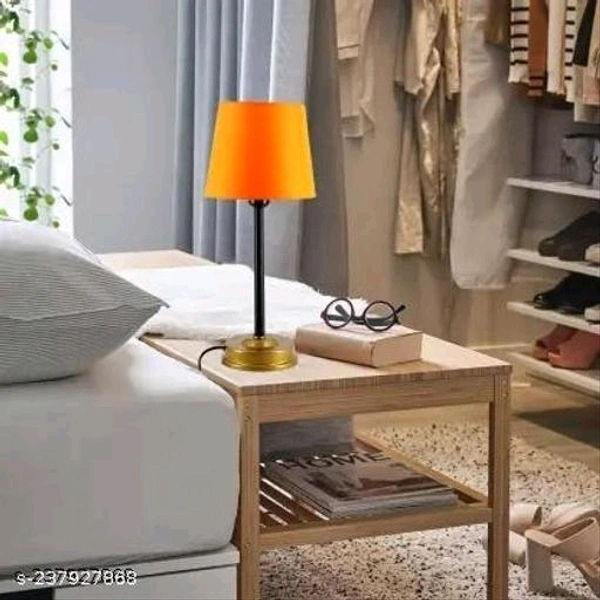 Creative Gallery Round Lamp Shade 16 inches for Bedside, Living Room, Home Decoration (ORANGE) Table Lamp  (41 cm, Orange) - Free Size