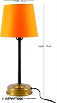 Creative Gallery Round Lamp Shade 16 inches for Bedside, Living Room, Home Decoration (ORANGE) Table Lamp  (41 cm, Orange) - Free Size