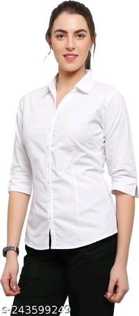 Women Formal Office Going Shirt White - S