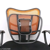  Back Rest Lumbar Support for Office Chair, Home, Car, Cushion for Office Chair and Car Seat Massage Lumbar Support (Black) (Pack of -1)  - Free Size