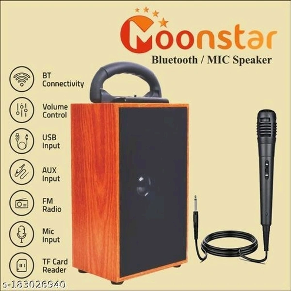 BLUETOOTH SPEAKER WITH MIC SW-04Name: BLUETOOTH SPEAKER WITH MIC SW-04Product Name: BLUETOOTH SPEAKER WITH MIC SW-04Type: WirelessCompatibility: All Mobile DevicesNet Quantity (N): 1Color: BeigeBluetooth Version: 5.0Warranty Period: 1 MonthWarranty Type: Pick UpOperating voltage: 5 VoltsFrequency: 100 HzBluetooth Range: 10 MtrCharging Type: Micro USBAux: YesJack Size: YesMicro SD:  - Free Size