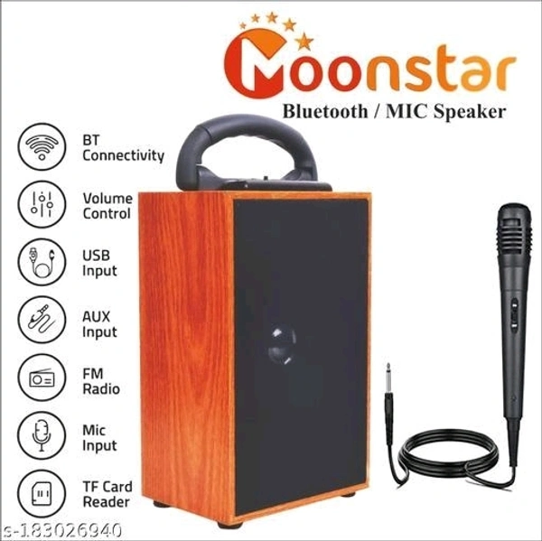 BLUETOOTH SPEAKER WITH MIC SW-04Name: BLUETOOTH SPEAKER WITH MIC SW-04Product Name: BLUETOOTH SPEAKER WITH MIC SW-04Type: WirelessCompatibility: All Mobile DevicesNet Quantity (N): 1Color: BeigeBluetooth Version: 5.0Warranty Period: 1 MonthWarranty Type: Pick UpOperating voltage: 5 VoltsFrequency: 100 HzBluetooth Range: 10 MtrCharging Type: Micro USBAux: YesJack Size: YesMicro SD:  - Free Size