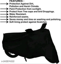 Bike Cover For  Honda CB Twister Black Polyester Water Resistant - Free Size