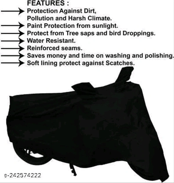 Bike Cover For  Honda CB Twister Black Polyester Water Resistant - Free Size