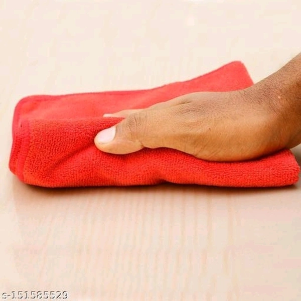 Microfiber Car Wash Towel 16x16 Inch Pack of 4 200Gsm Multicolor - Free Size