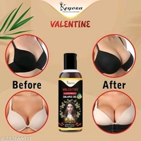 Keyoza presents VALENTINE Bigger Breast Enlarge Oil for Women Relieves Stress Caused by Wired Bra and Breast toner massage oil 100% natural which helps in growth and firmin and increase. increase for big size bust 36 Blast Women ( 100 ML) - Free Size