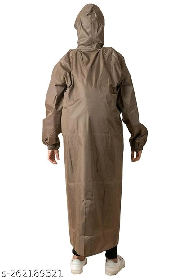 KUNDRA Solid Men & Women Raincoat Brown - XL