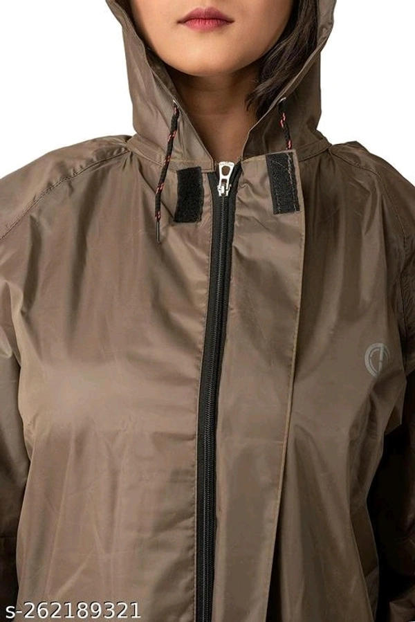 KUNDRA Solid Men & Women Raincoat Brown - XL