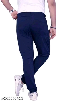 Mens Navy Blue Color Casual Track Pants for Sports Wear - 30