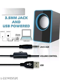 Jaxter Multimedia subwoofer for laptop/computer speaker , High bass and clear sound quality - Free Size